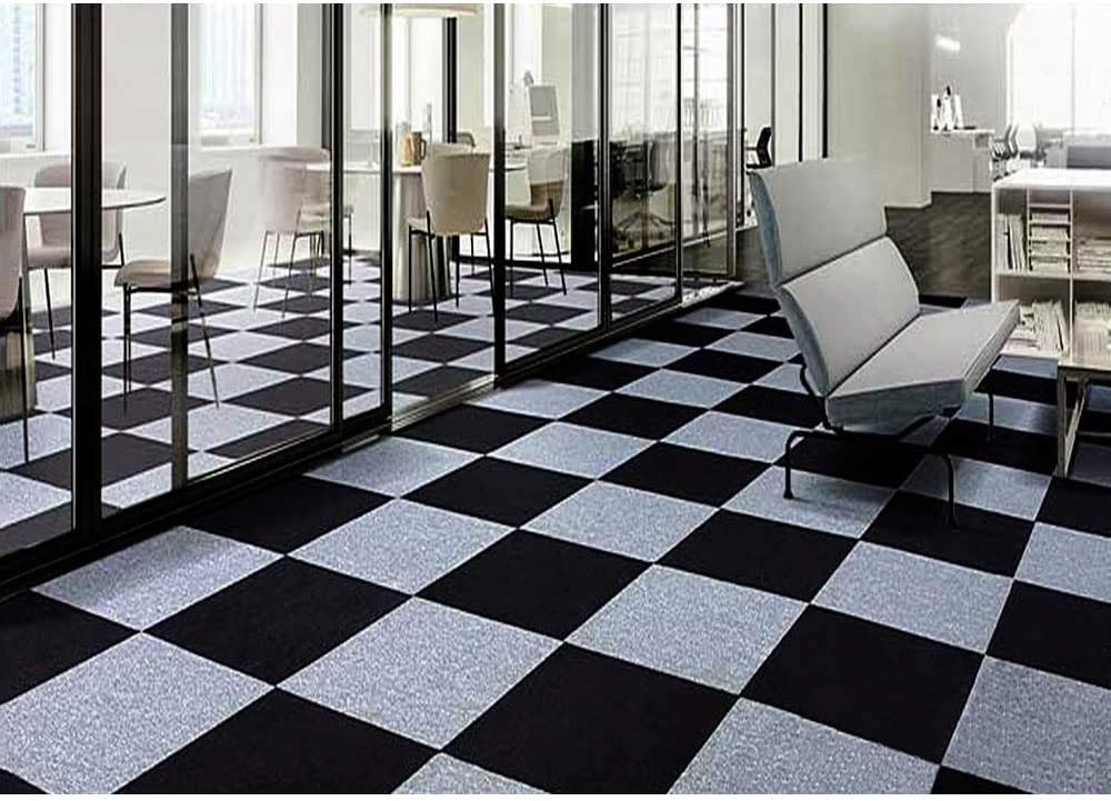 Lot de 10 dalles de moquette auto-adhésives