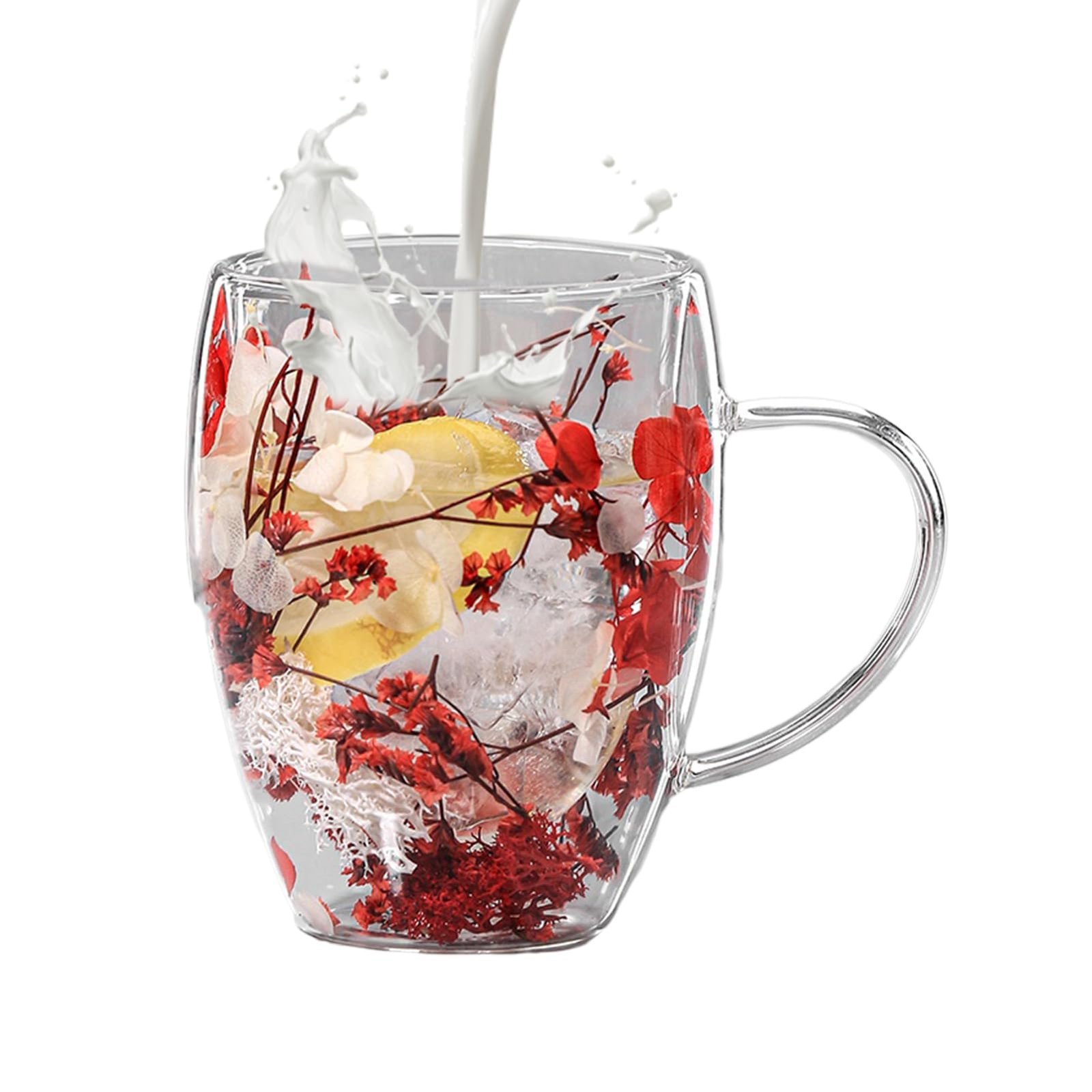 Tasse double paroi en verre résistant