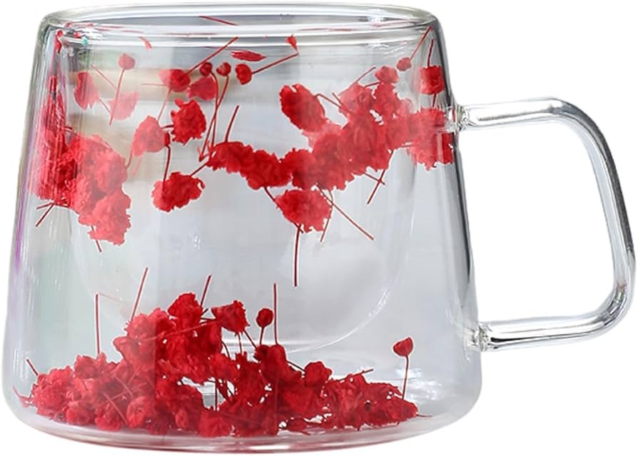 Tasse double paroi en verre résistant
