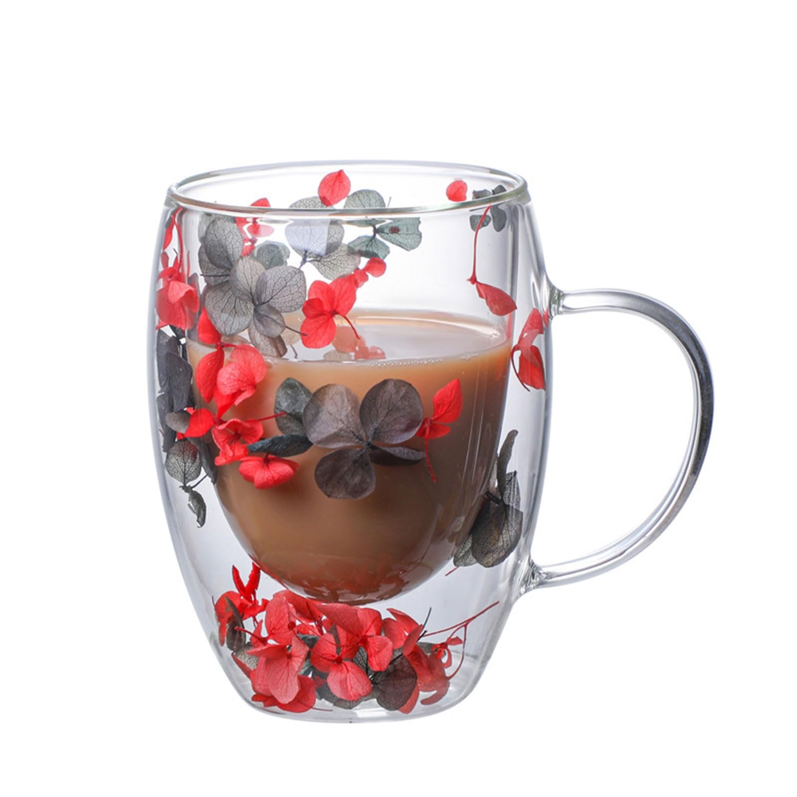 Tasse double paroi en verre résistant