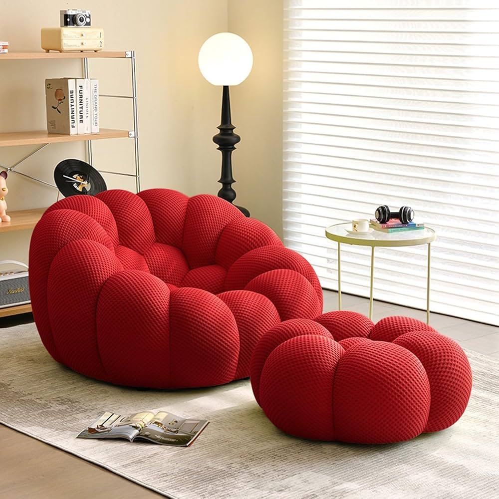 Pouf avec repose pied