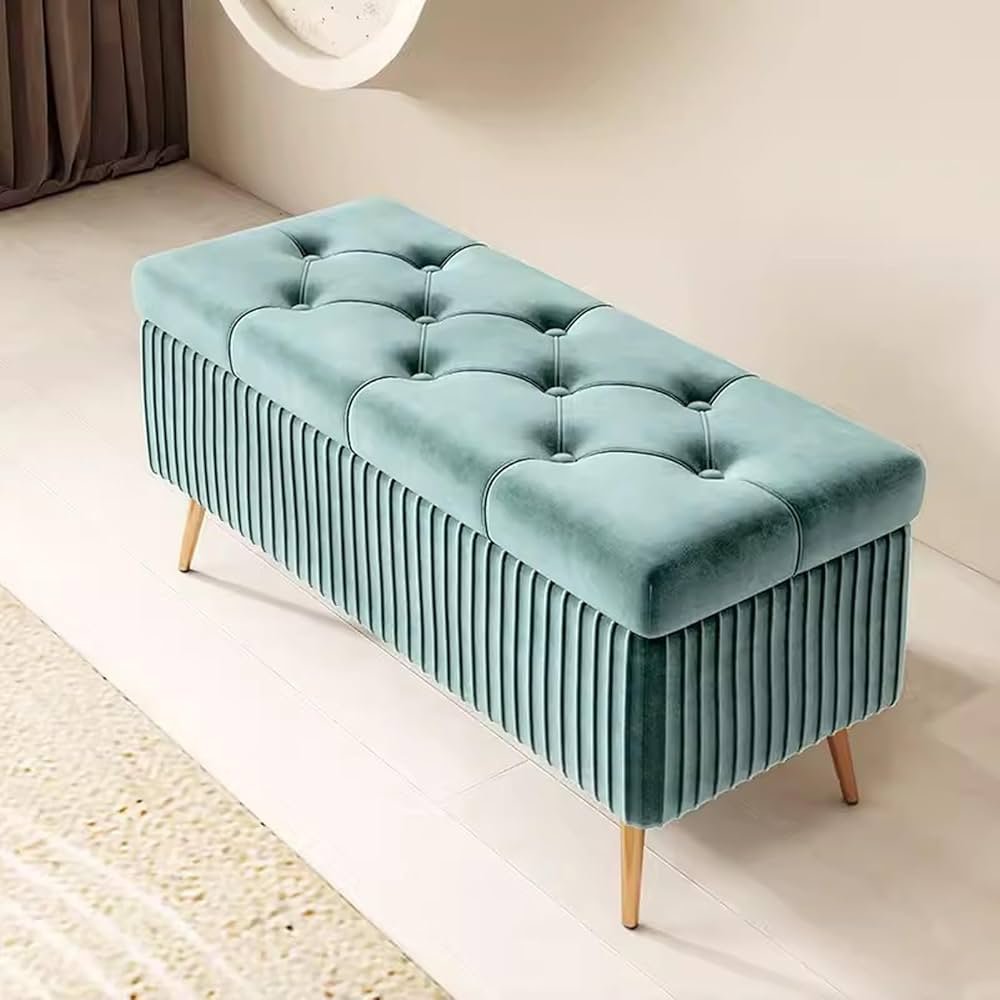 Bout de lit/ pouf à coffre