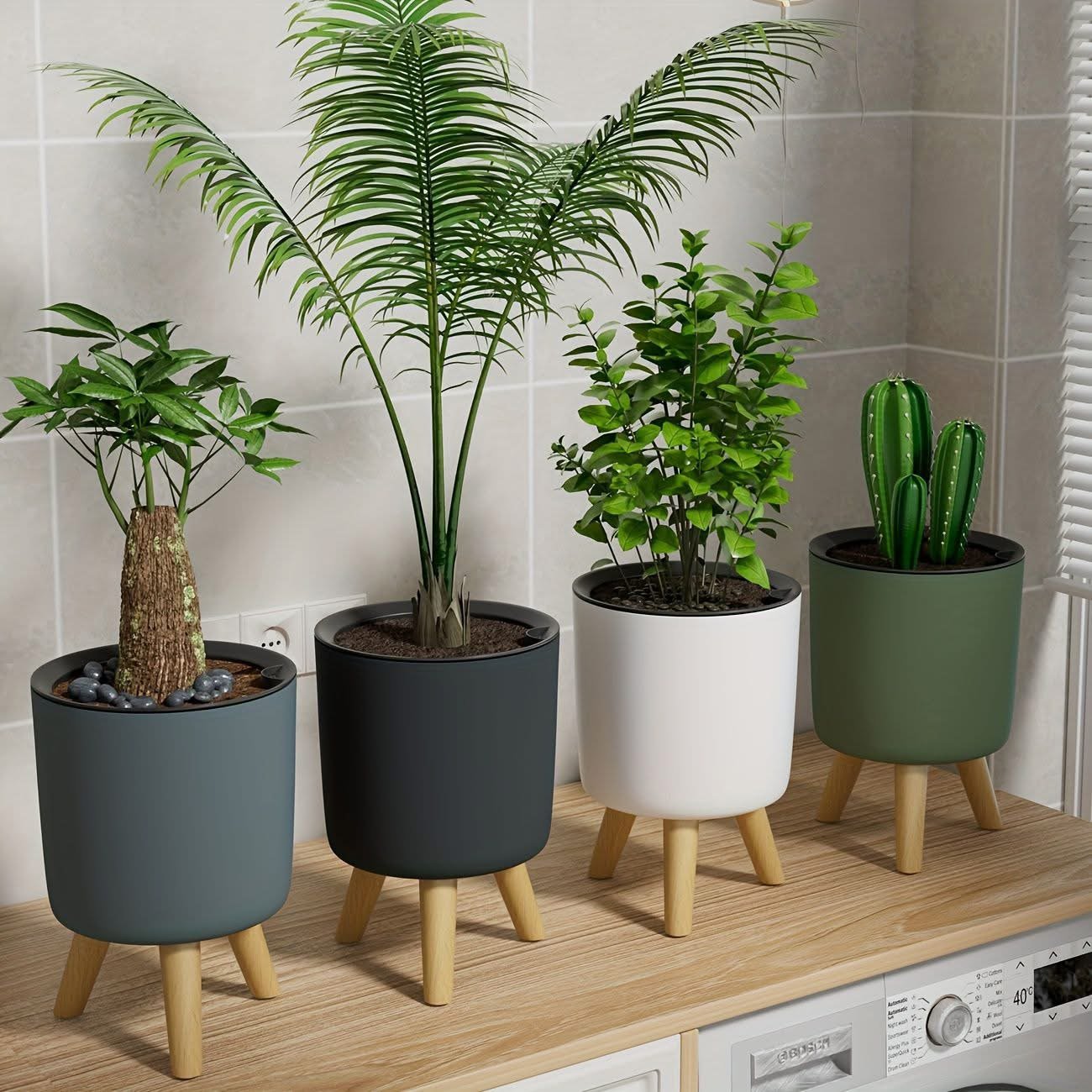 Cache pot sur pied