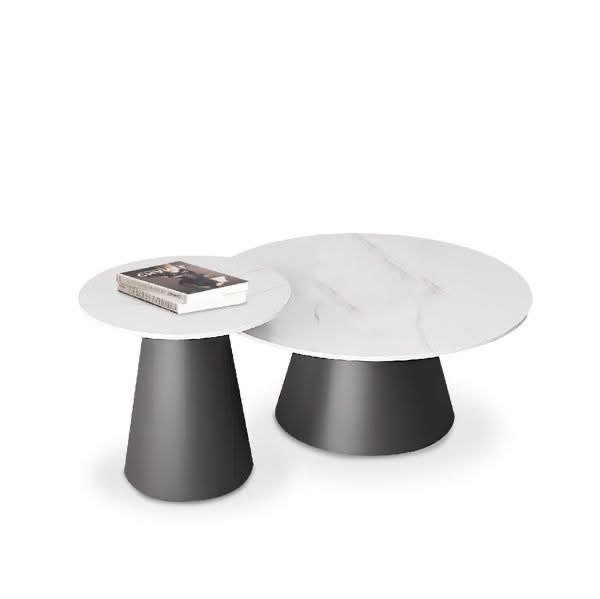 Set de deux tables rondes