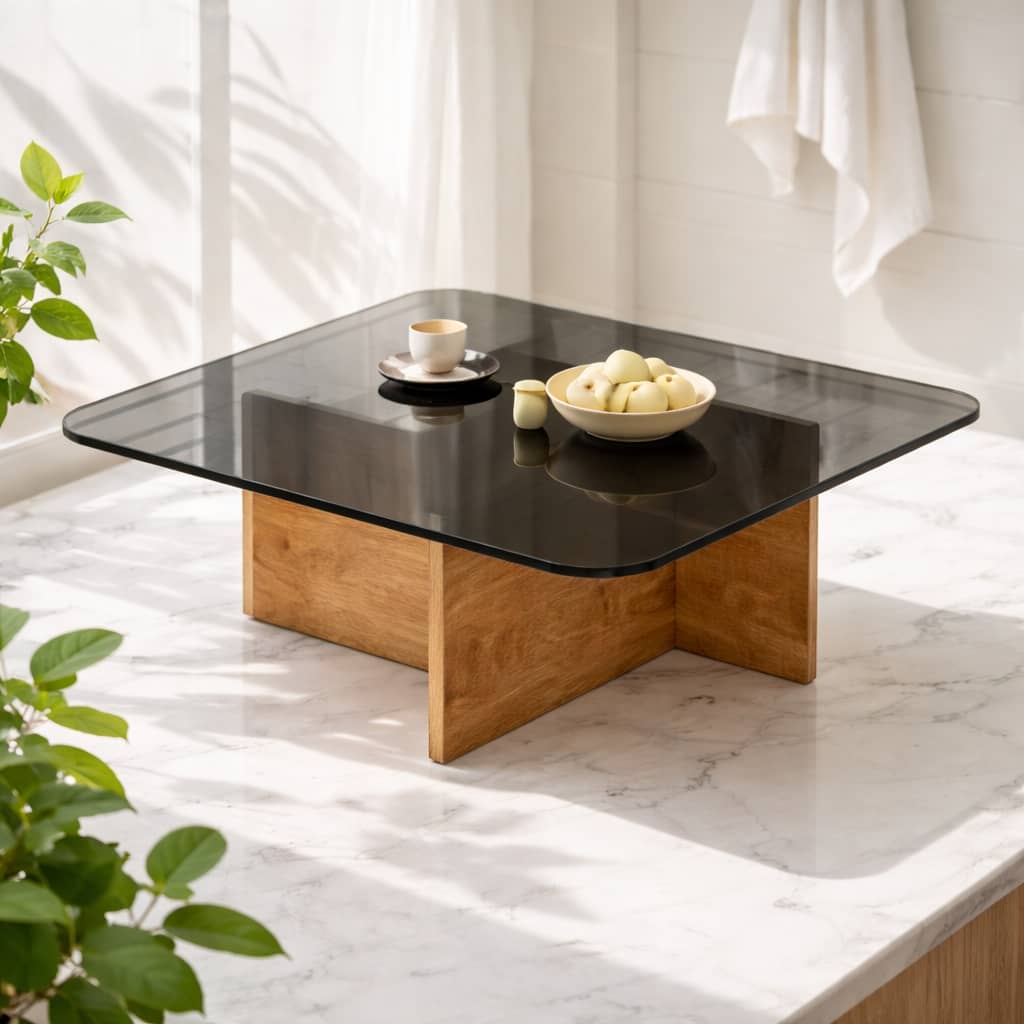 Table basse en verre