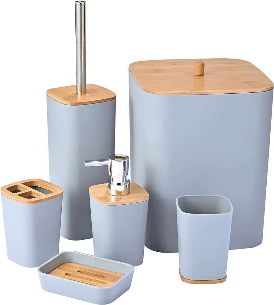 Set d'accessoires salle de bain — 6 pièces