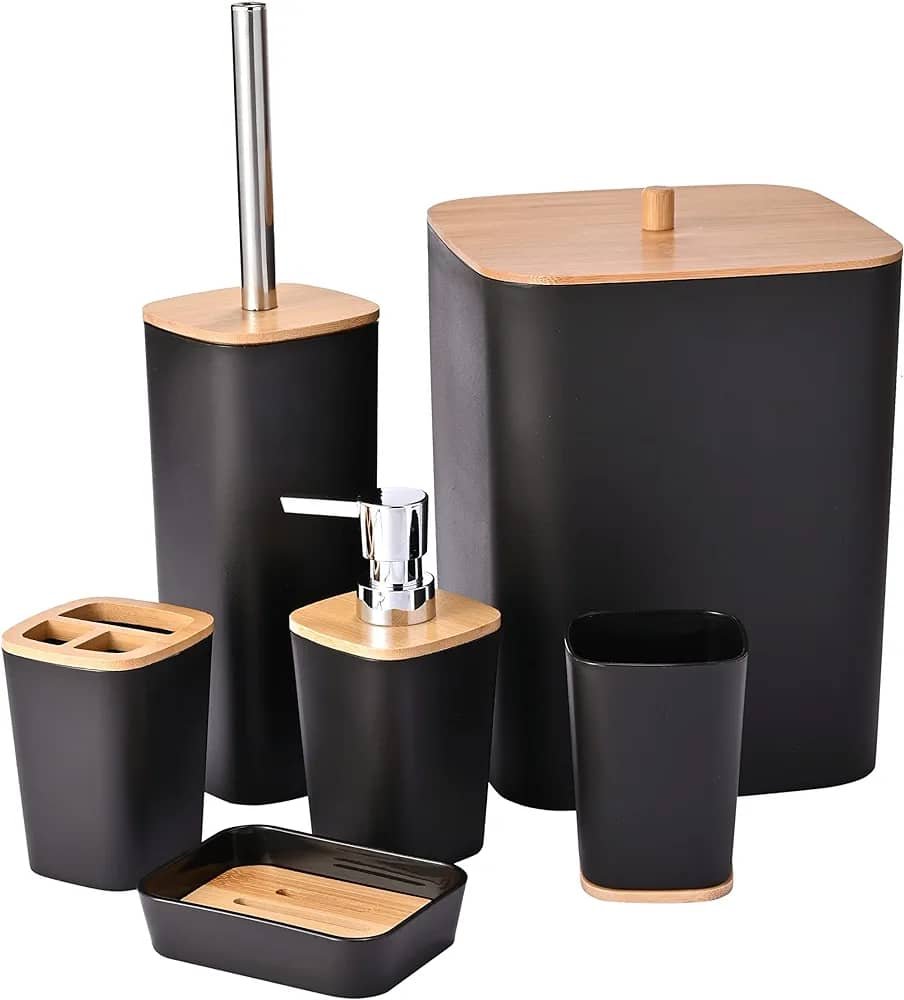 Set d'accessoires salle de bain — 6 pièces