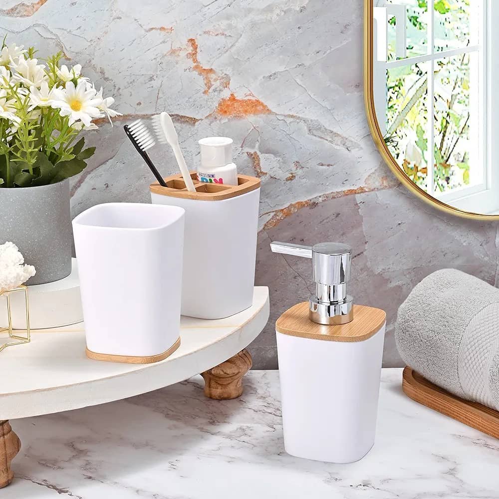 Set d'accessoires salle de bain — 6 pièces