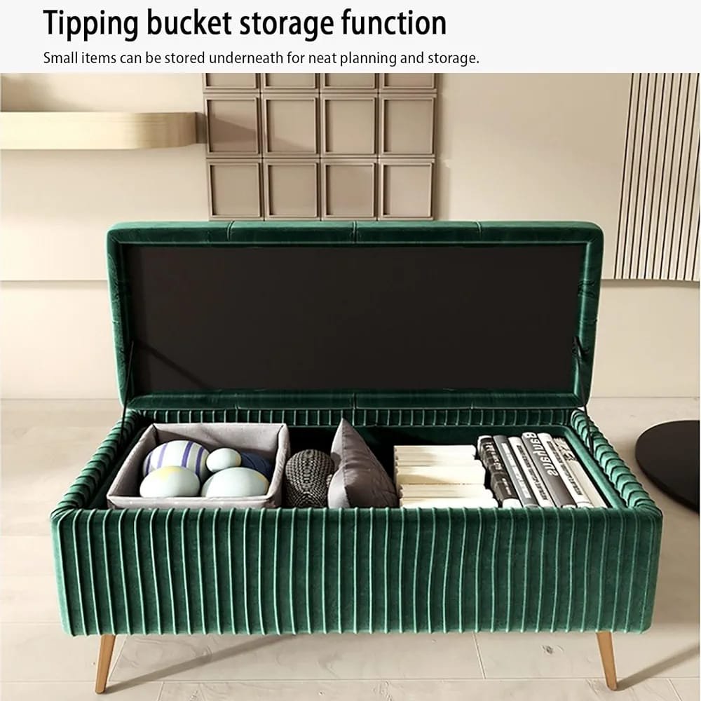 Pouf rangement carré