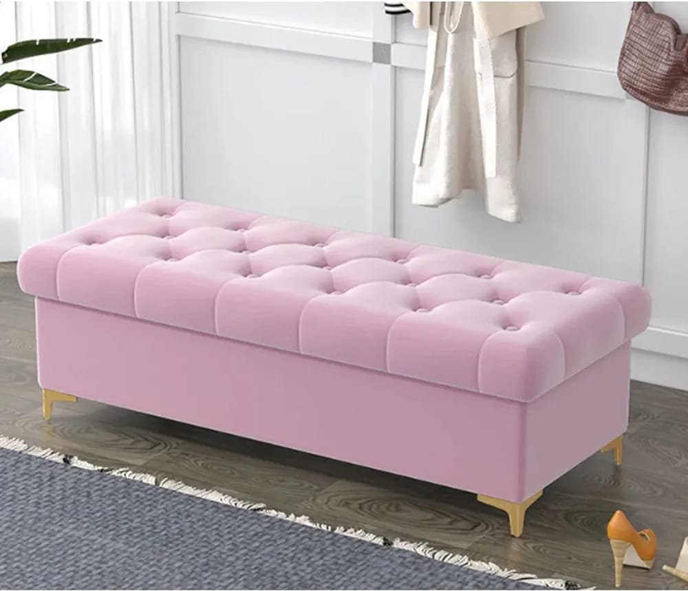 Pouf rangement carré