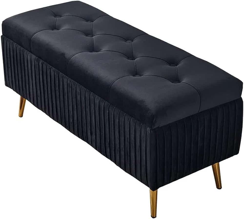 Pouf rangement carré