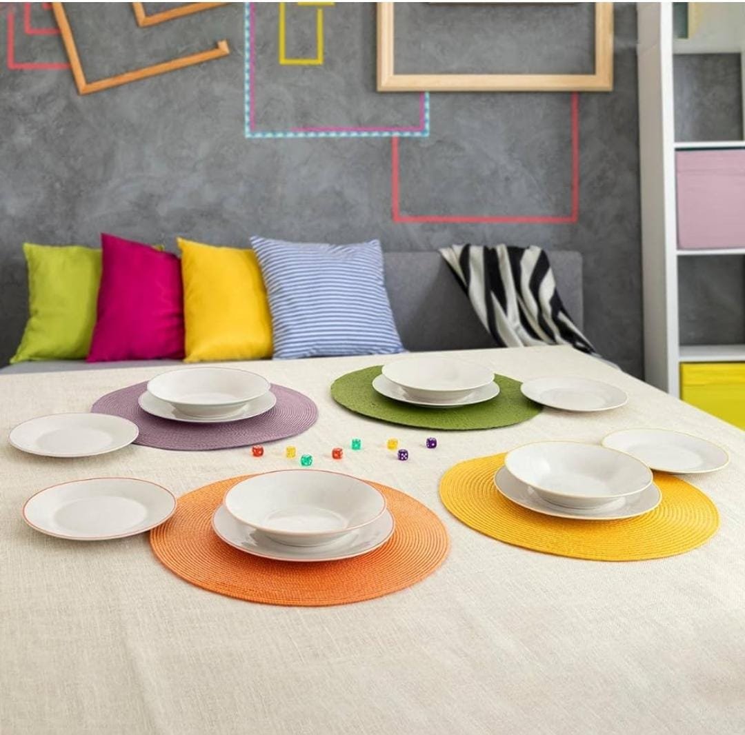 Sets de table ronds tressés — Multicolores